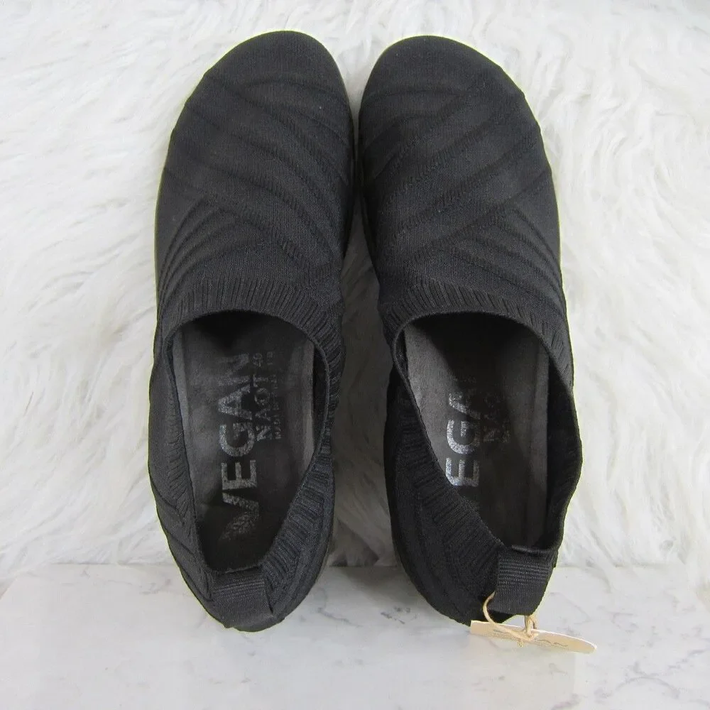 Naot Okahu Black Knit Vegan Slip-on Comfort Shoes Size 40 EU, 9 US NWOB